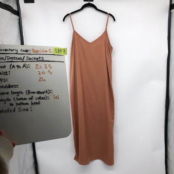 Jackson Rowe Light Copper Slip Dress size L - Picture 15 of 16